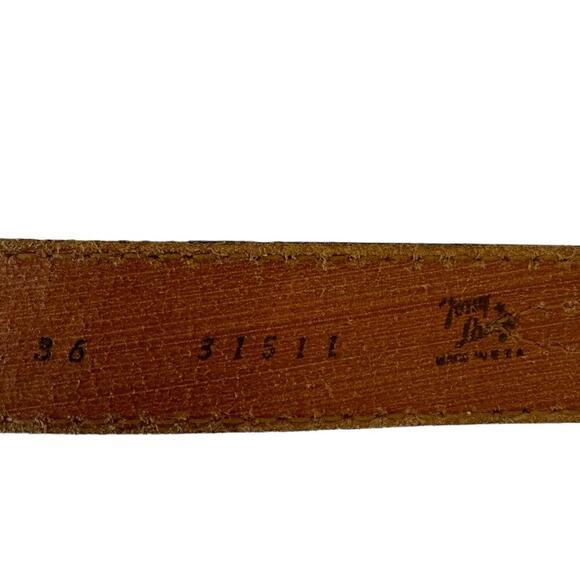 Vintage Tony Llama Black Tooled Leather Belt main image 7